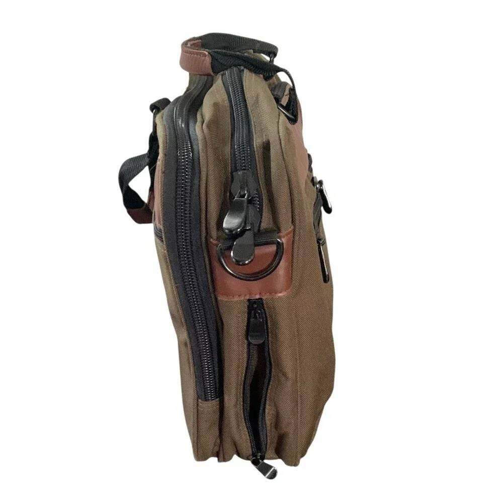 Canvas And Leather Messenger Laptop Office Briefcase Bag - Branded Novartis